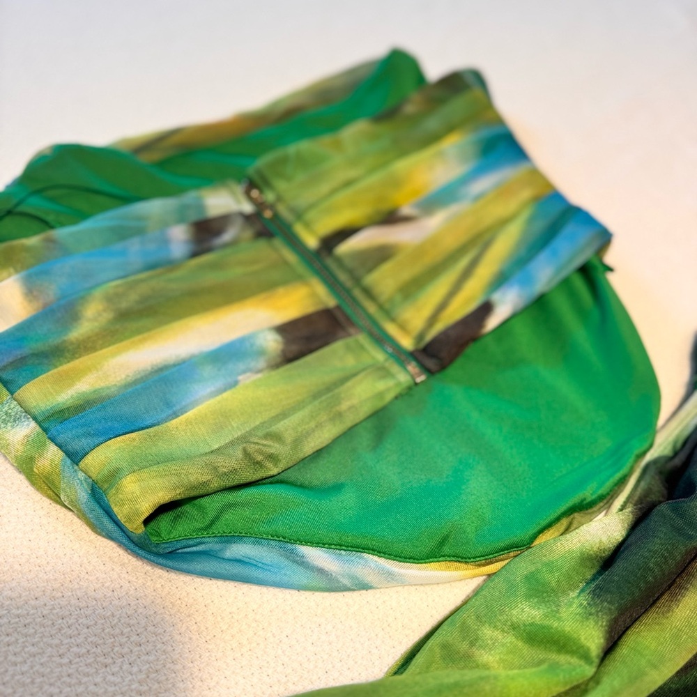 Green Patterned Women's 2pc Set - image 5